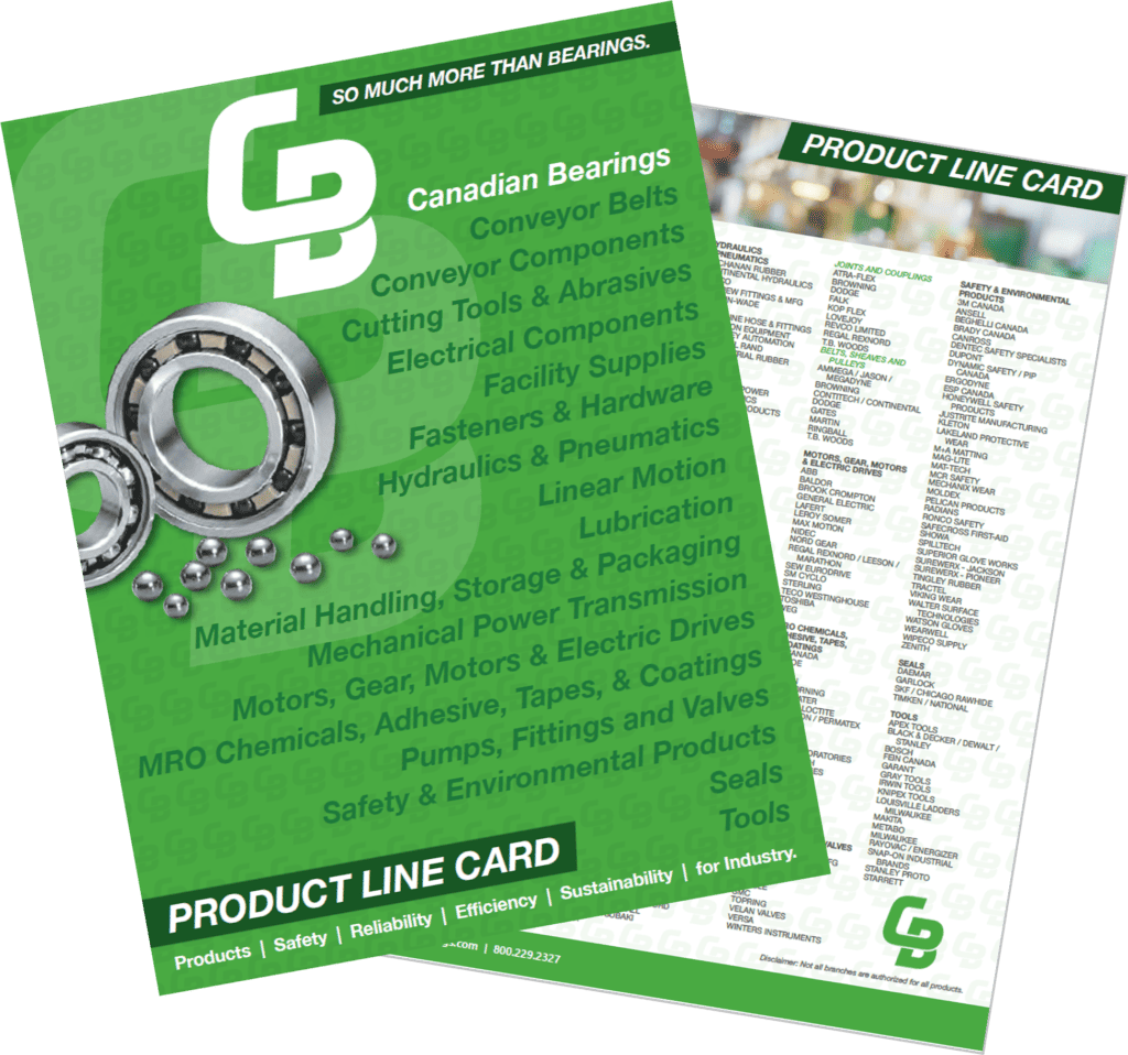 Canadian Bearings Product Line Card