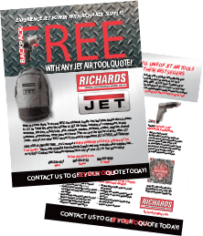 Richards' products with free backpack on a catalog